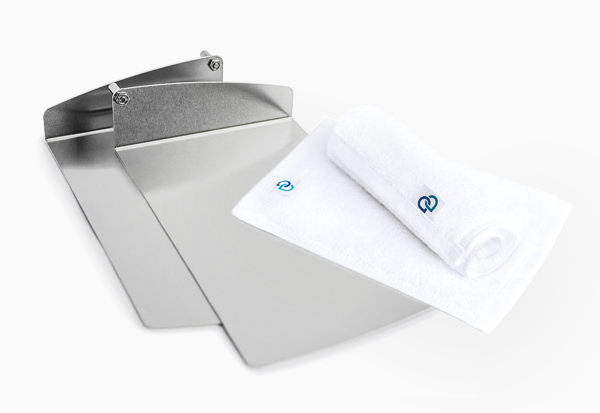 Consumable bundle including hands and feet electrodes and towels for treatment of palmar and plantar hyperhidrosis.